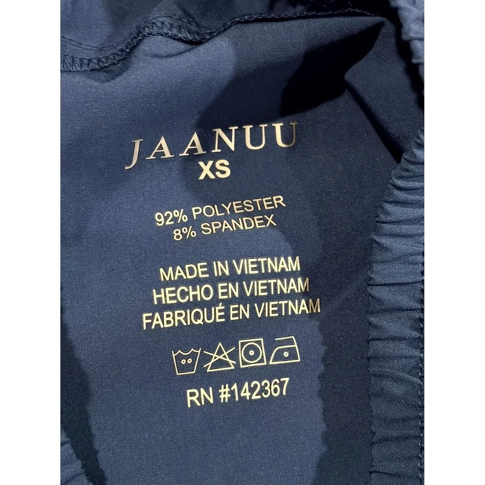 Jaanuu Cargo Scrub Pants Mens XS Blue Stretch Drawstring Waist Pockets Workwear